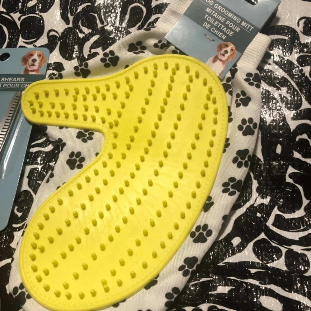 COPY - Dog Grooming Glove Mitt Nail Clippers Thinning Shears Bundle Kit